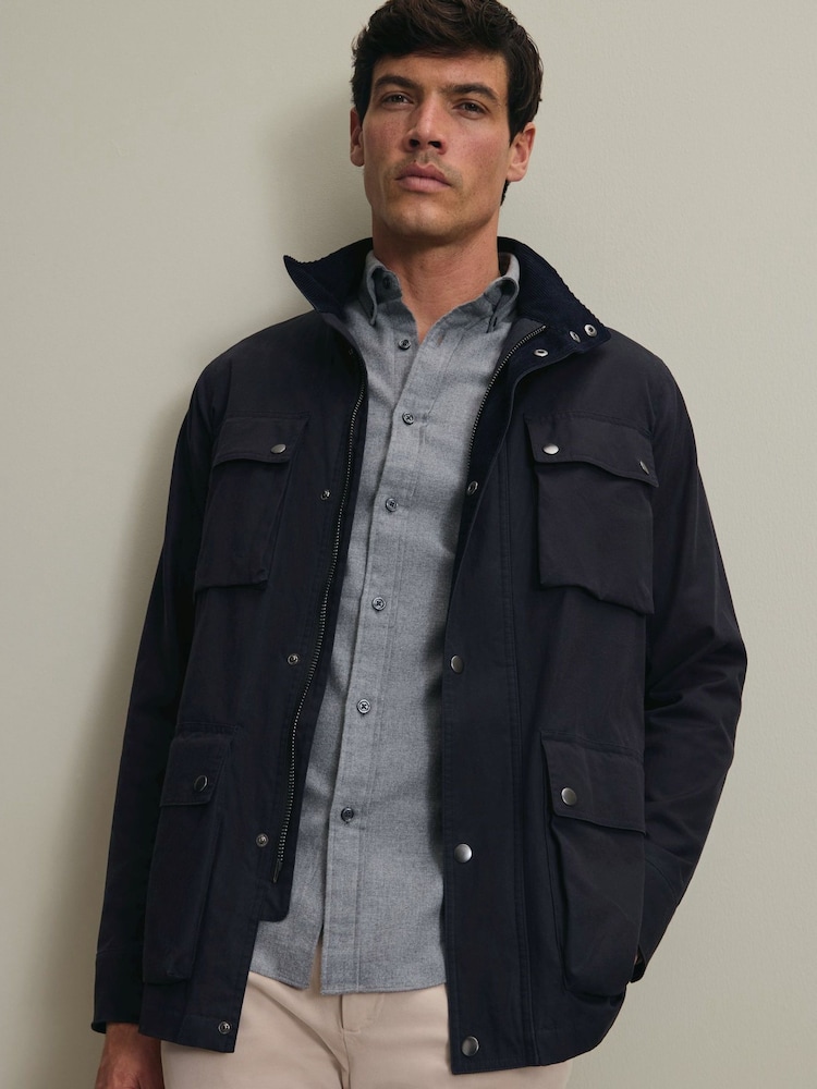 Charles Tyrwhitt marineblå vokset jakke - Bilde 1 av 7