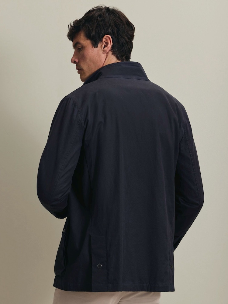 Charles Tyrwhitt marineblå vokset jakke - Bilde 2 av 7