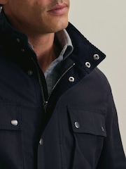 Charles Tyrwhitt marineblå vokset jakke - Bilde 4 av 7