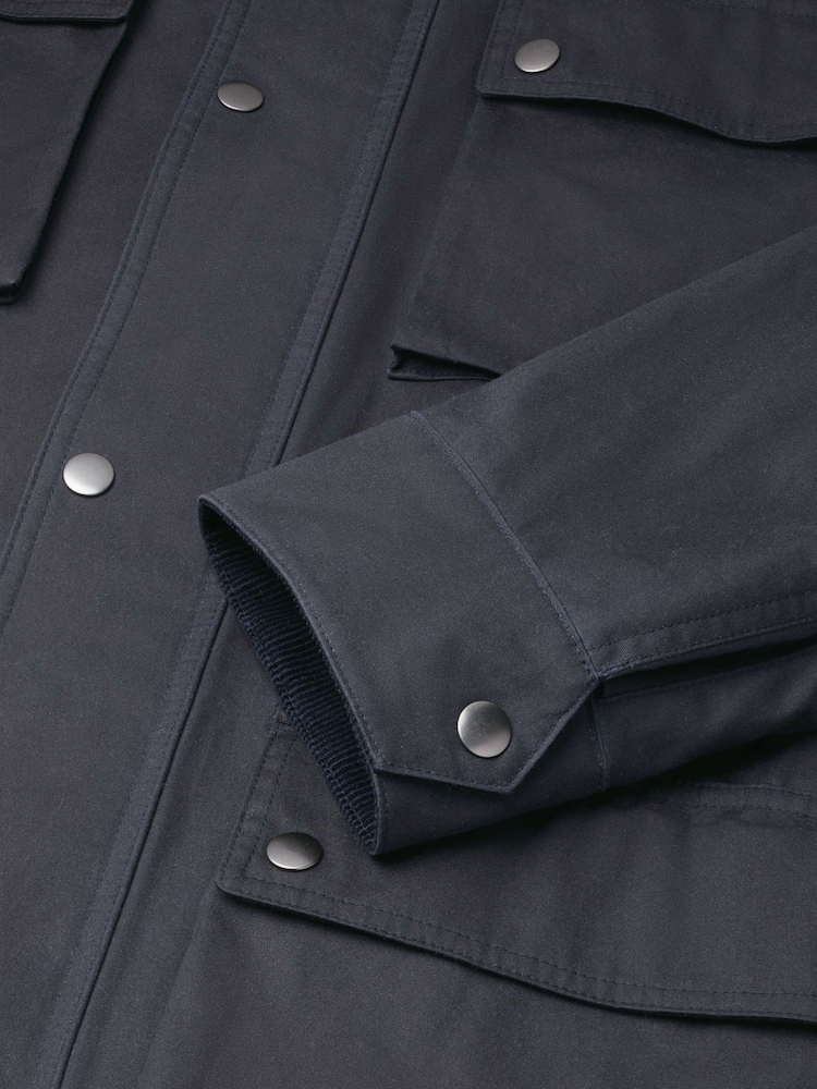 Charles Tyrwhitt marineblå vokset jakke - Bilde 7 av 7