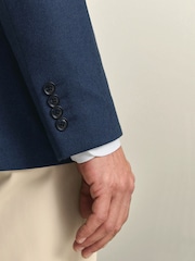 Charles Tyrwhitt Blue Wool Silk Slim Fit Jacket - Image 3 of 5