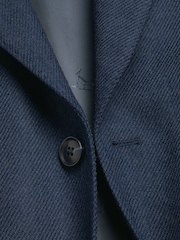 Charles Tyrwhitt Blue Wool Silk Slim Fit Jacket - Image 5 of 5