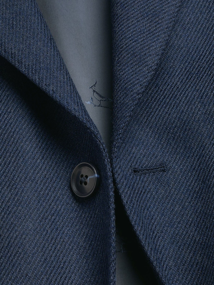 Charles Tyrwhitt Blue Wool Silk Slim Fit Jacket - Image 5 of 5 Charles Tyrwhitt Blue Wool Silk Slim Fit Jacket - Image 5 of 5