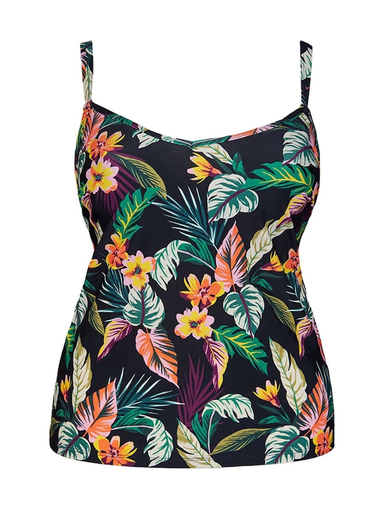 Curvy Kate Cuba Libre Print Mix Black Tankini Top - Image 6 of 6
