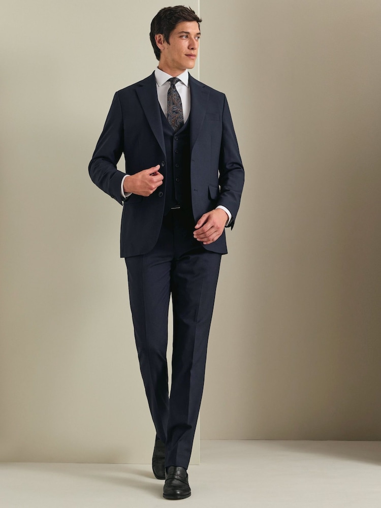 Charles Tyrwhitt Adjustable Fit Natural Stretch Twill Waistcoat - תמונה 2 מתוך 4