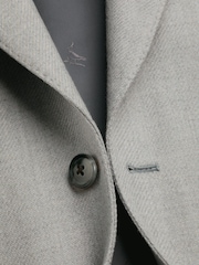 Charles Tyrwhitt Silver Grey Wool Silk Slim Fit Jacket - Image 6 of 6