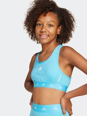 adidas Blue Techfit Power React Bra - Image 3 of 4