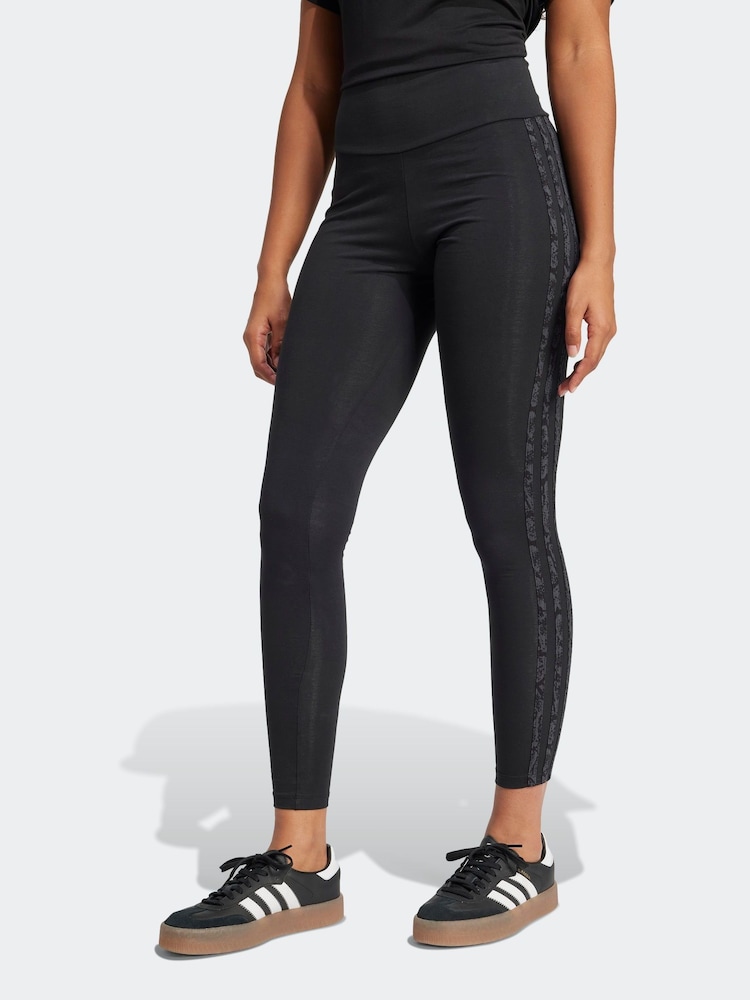 adidas Originals Leggings mit 3 Streifen und Schlangenmuster - Bild 1 von 6