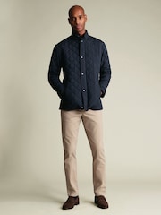 Charles Tyrwhitt Blue Navy Diamond Quilted Jacket - Image 1 of 6