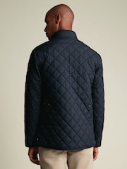 Charles Tyrwhitt Blue Navy Diamond Quilted Jacket - Image 2 of 6