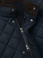 Charles Tyrwhitt Blue Navy Diamond Quilted Jacket - Image 5 of 6
