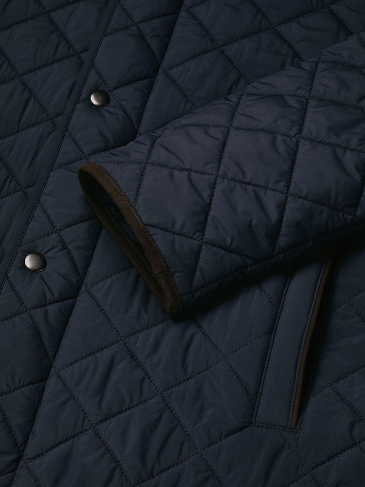 Charles Tyrwhitt Blue Navy Diamond Quilted Jacket - Image 6 of 6 Charles Tyrwhitt Blue Navy Diamond Quilted Jacket - Image 6 of 6
