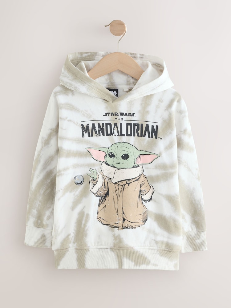 Stone Tie Dye Grogu Mandalorian 100% Cotton Hoodie (3-16yrs) - Image 1 of 1