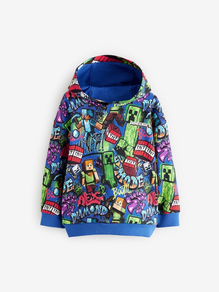 Синий кобальт - Толстовка Minecraft Graffiti Hoodie (3-16лет) - Изображение 1 из 5