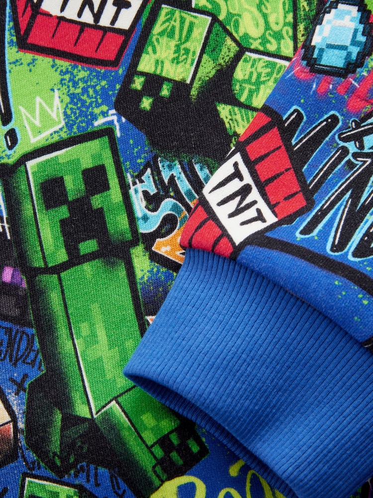 Синий кобальт - Толстовка Minecraft Graffiti Hoodie (3-16лет) - Изображение 5 из 5