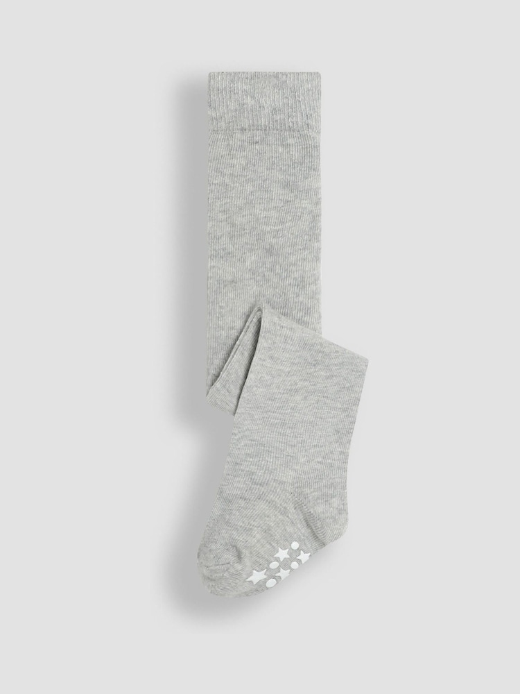 JoJo Maman Bébé Grey 2-Pack Cotton Rich Tights - Image 3 of 4