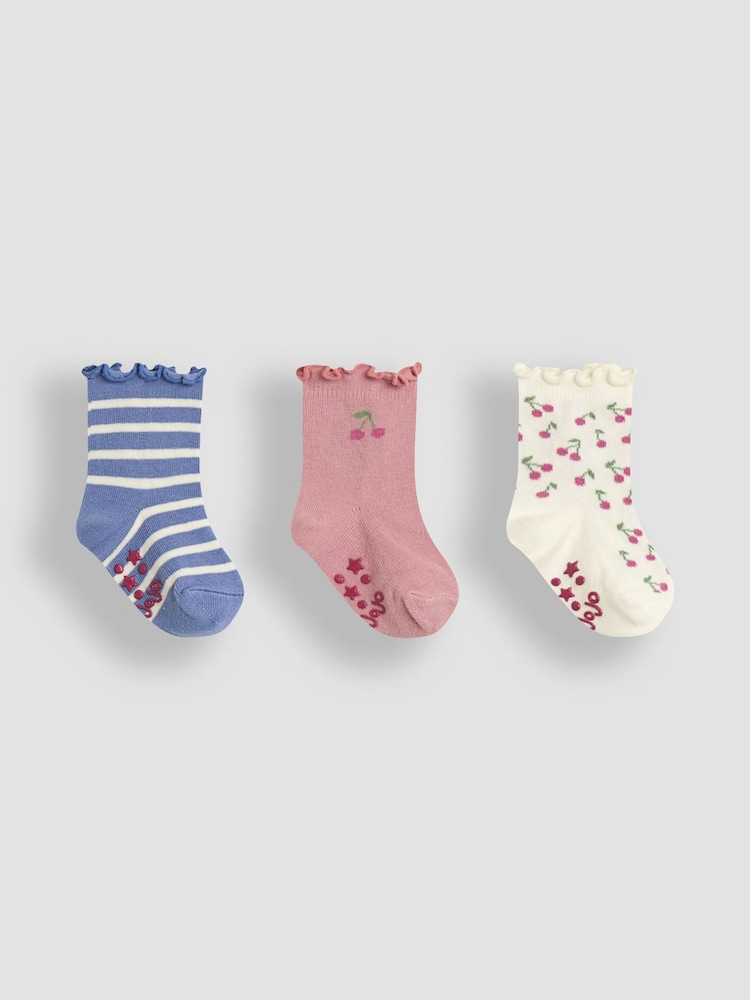 Jojo Maman Bébé – 3er-Pack Socken mit Früchten - Bild 1 von 4 Jojo Maman Bébé – 3er-Pack Socken mit Früchten - Bild 1 von 4