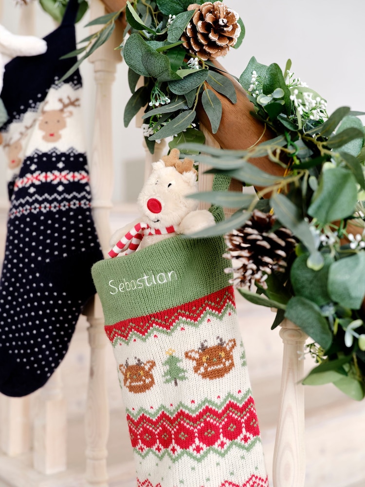 JoJo Maman Bébé Green The Gruffalo Knitted Stocking - Image 3 of 4