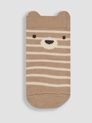JoJo Maman Bébé Brown Bear Socks 3 Pack - Image 3 of 4