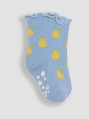 JoJo Maman Bébé Multi Cotton Fruit Frill Socks 3 Pack - Image 2 of 4