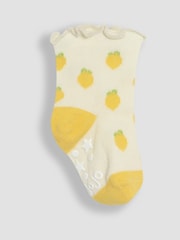 JoJo Maman Bébé Multi Cotton Fruit Frill Socks 3 Pack - Image 3 of 4