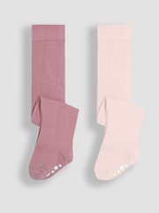 JoJo Maman Bébé Cotton Rich Tights 2 Pack - Bild 1 von 5