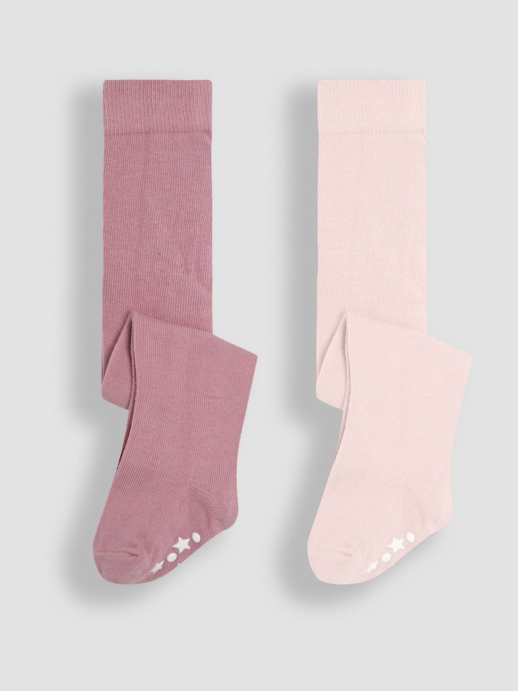 JoJo Maman Bébé Cotton Rich Tights 2 Pack - Bild 1 von 5