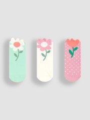 JoJo Maman Bébé Flower Socks 3 Pack - Slika 1 iz 4