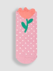 JoJo Maman Bébé Flower Socks 3 Pack - Slika 4 iz 4