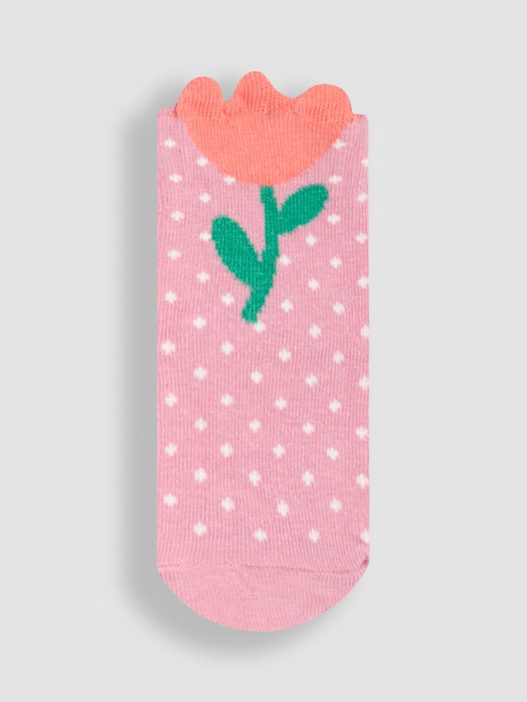 JoJo Maman Bébé Flower Socks 3 Pack - Slika 4 iz 4