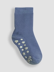 JoJo Maman Bébé Natural Blue 3-Pack Extra Thick Socks - Image 2 of 4