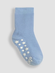 JoJo Maman Bébé Natural Blue 3-Pack Extra Thick Socks - Image 4 of 4