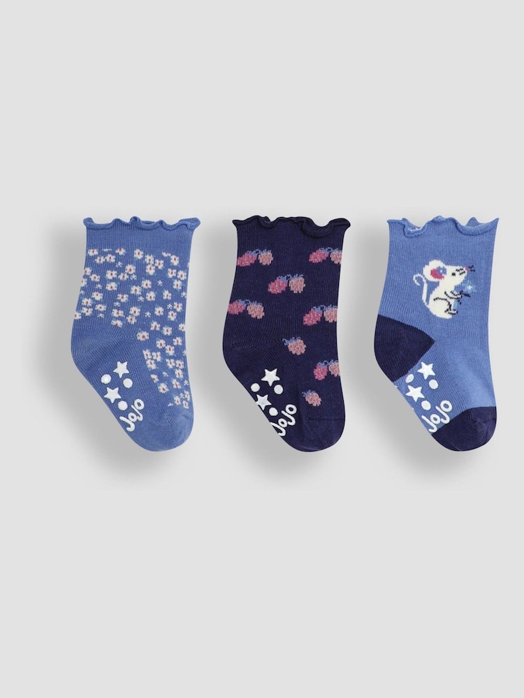 JoJo Maman Bébé Cotton Frill Socks 3 Pack - Bild 1 von 4