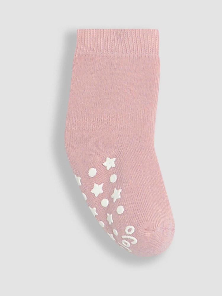 JoJo Maman Bébé Natural Pink 3-Pack Extra Thick Socks - Image 2 of 4