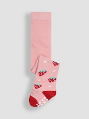 JoJo Maman Bébé Red Cotton Rich Fruit Tights - Image 1 of 3
