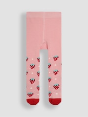 JoJo Maman Bébé Red Cotton Rich Fruit Tights - Image 2 of 3