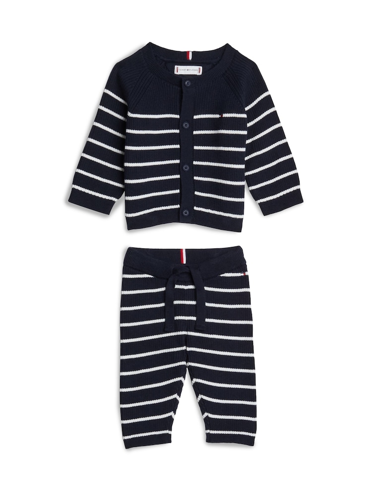 Tommy Hilfiger Blue Weater Ribbed 2 Piece Set - Image 1 of 3