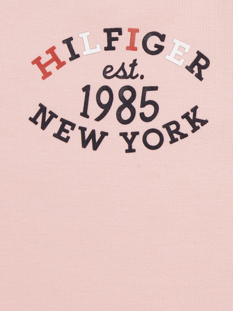 Tommy Hilfiger Pink Pink Monotype Oval Sweatshirt & Joggers Set 2 Piece - Image 3 of 3