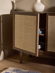 MADE.COM Dark Oak Effect Pavia Rattan Large Sideboard - Image 2 of 5