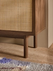 MADE.COM Dark Oak Effect Pavia Rattan Large Sideboard - Image 3 of 5