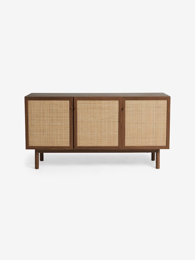 MADE.COM Dark Oak Effect Pavia Rattan Large Sideboard - Image 5 of 5