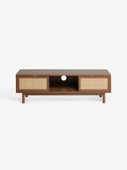 MADE.COM Dark Oak Effect 1 Pavia Rattan Wide Up to 50 Inch TV Unit - Image 5 of 5