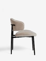 Set of 2 Relaxed Chenille Light Natural Bryer Dining Chairs - Image 6 of 8