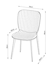 Set of 2 Monza Faux Leather Dark Grey Ross Dining Chairs - Image 5 of 9