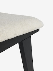 Set of 2 Casual Boucle Oyster Abel Black Leg Dining Chairs - Image 10 of 10