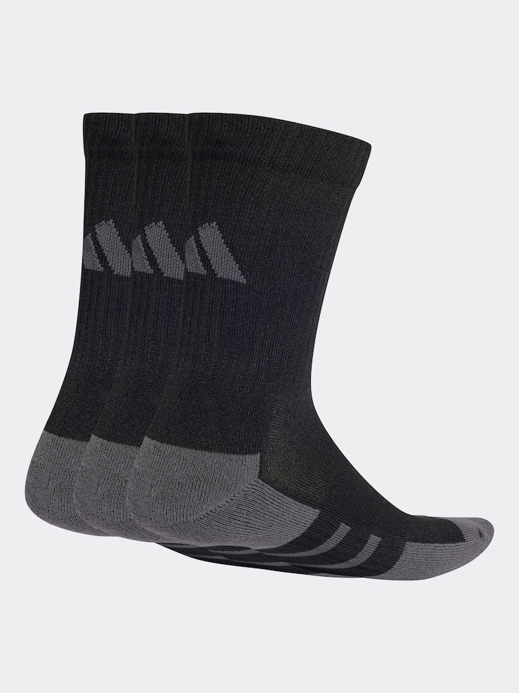 adidas Black Essentials Crew Socks 3 Pack - Image 2 of 4 adidas Black Essentials Crew Socks 3 Pack - Image 2 of 4