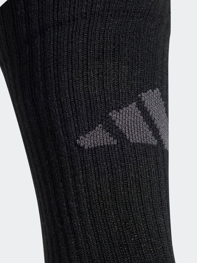 adidas Black Essentials Crew Socks 3 Pack - Image 4 of 4