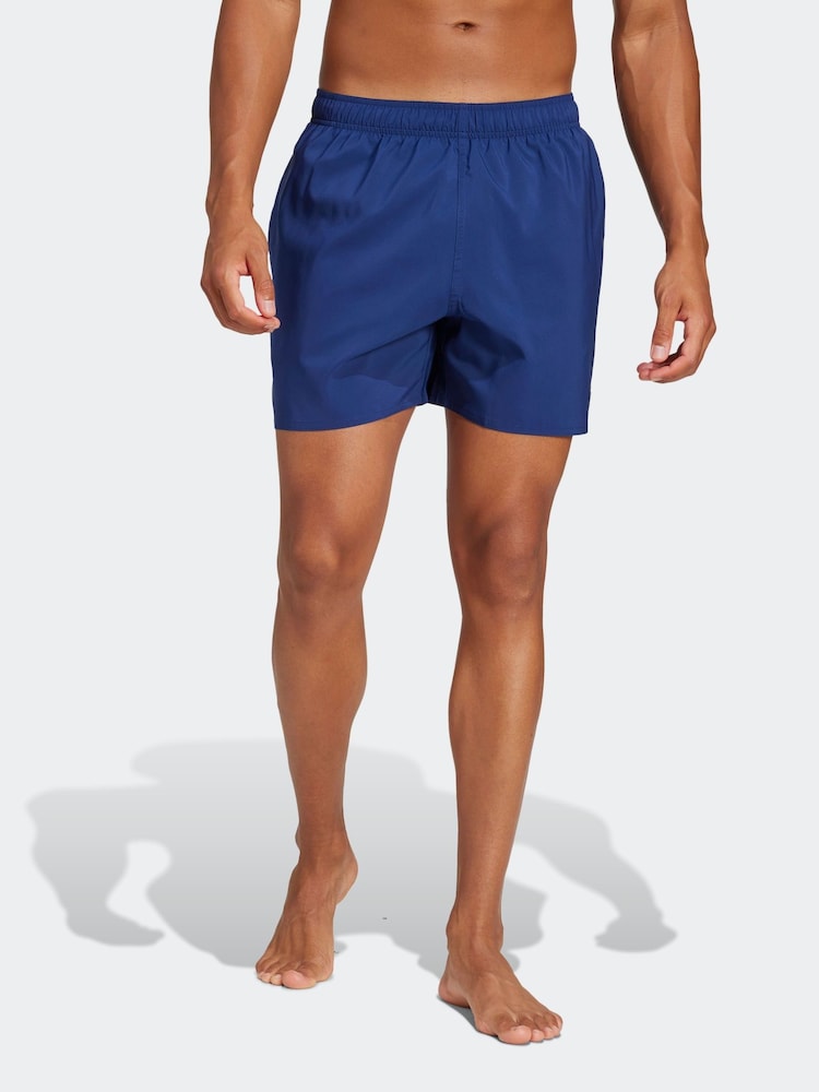 Синий - adidas Solid CLX Short Length Swim Shorts - Изображение 1 из 6
