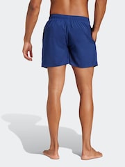 Синий - adidas Solid CLX Short Length Swim Shorts - Изображение 2 из 6