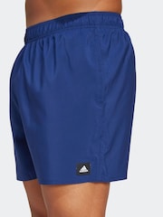 Синий - adidas Solid CLX Short Length Swim Shorts - Изображение 4 из 6